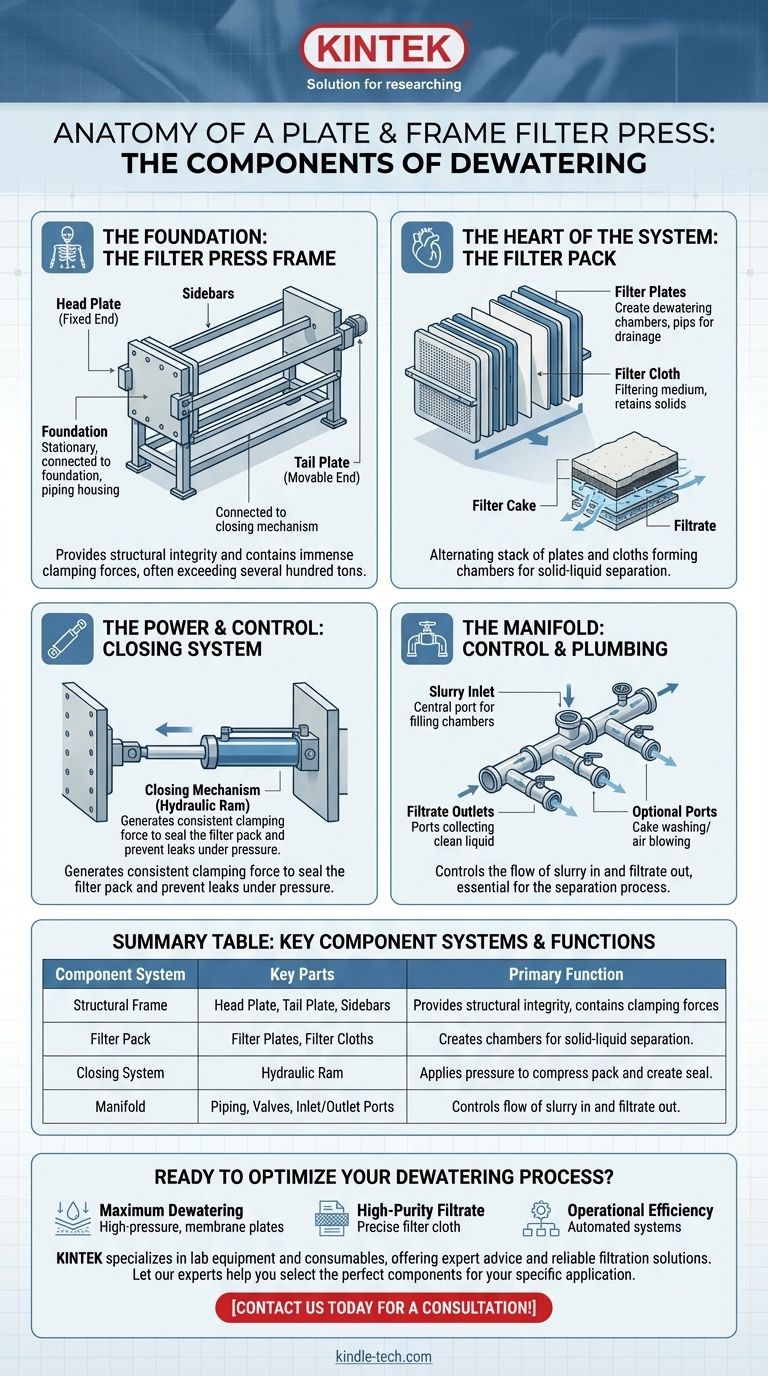 필터 프레스의 구성 요소는 무엇인가요? 4가지 주요 시스템에 대한 상세 분석 시각적 가이드