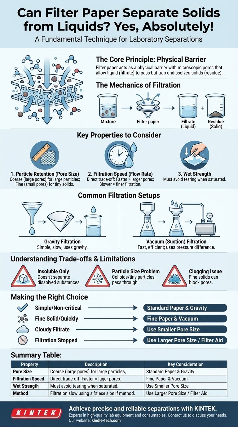 ¿Se puede utilizar papel de filtro para separar sólidos de líquidos? Una guía para una filtración eficaz Guía Visual