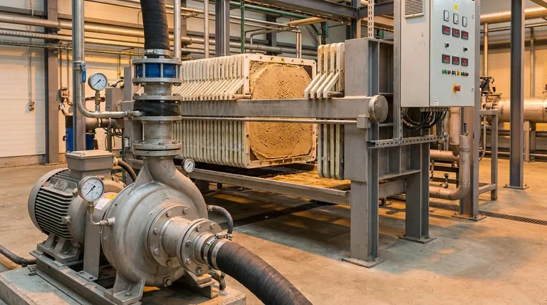 Quanta energia uma prensa-filtro consome? O consumo real de energia é da bomba de alimentação