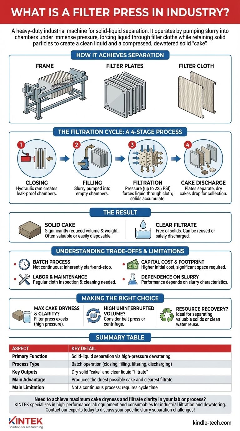 What is a filter press in industry? A Guide to High-Pressure Solid-Liquid Separation Visual Guide