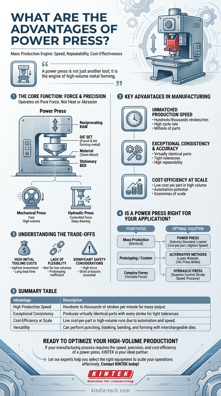 ¿Cuáles son las ventajas de la prensa de potencia? Logre una producción en masa de alta velocidad y bajo costo Guía Visual
