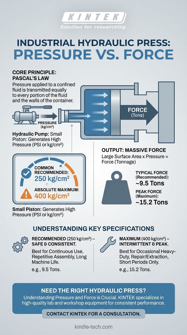 Quelle est la pression dans une presse hydraulique industrielle ? Explication de la conversion de la pression en tonnes de force Guide Visuel