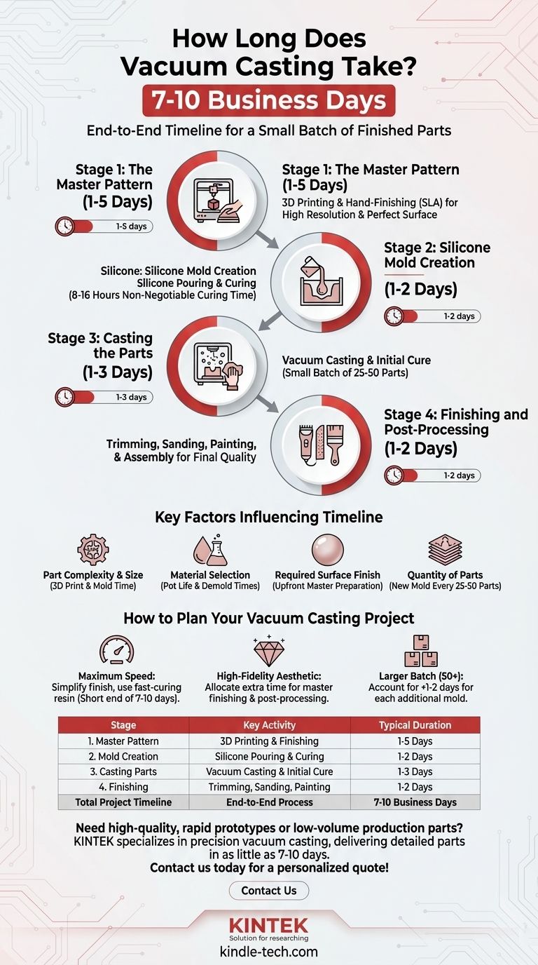 كم تستغرق عملية الصب بالتفريغ؟ تحليل مفصل للجدول الزمني الذي يتراوح بين 7 و 10 أيام دليل مرئي