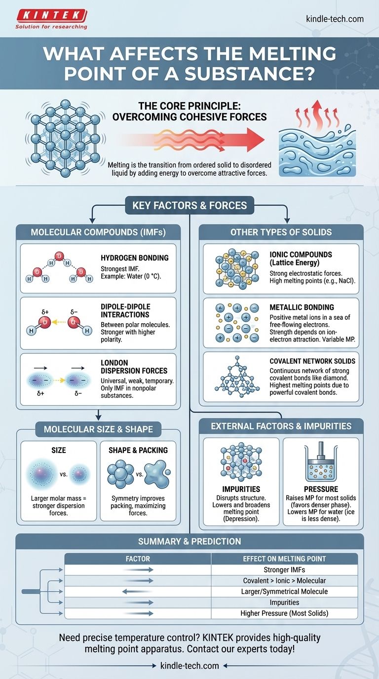 ¿Qué afecta el punto de fusión de una sustancia? Descubra los factores y fuerzas clave Guía Visual
