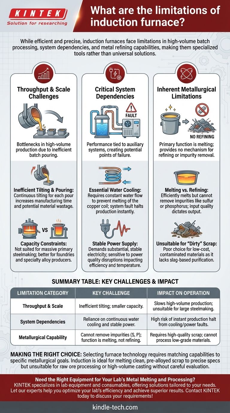 Quelles sont les limites du four à induction ? Comprendre les contraintes opérationnelles et métallurgiques Guide Visuel