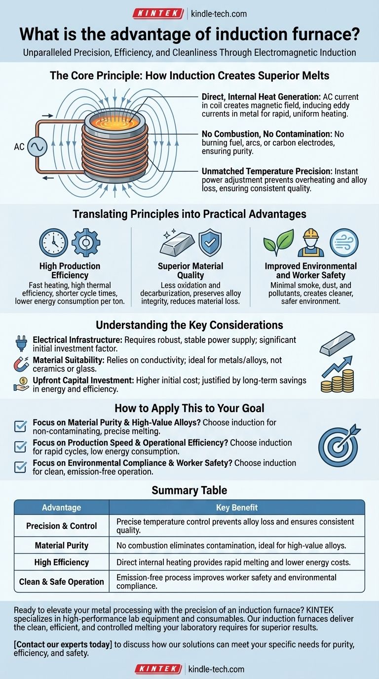 ما هي ميزة فرن الحث؟ تحقيق صهر نظيف ودقيق وفعال للمعادن دليل مرئي
