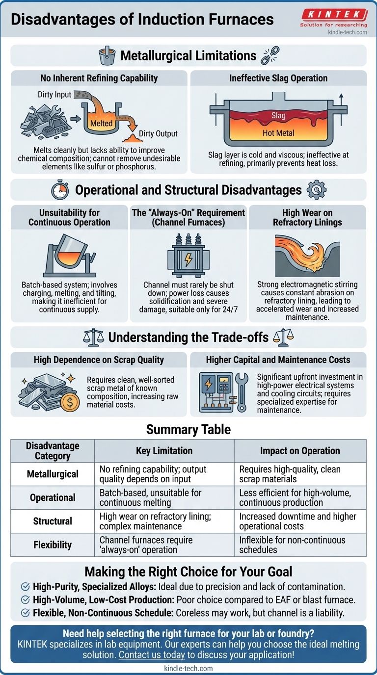 感应炉有哪些缺点？金属熔炼的关键局限性 图解指南