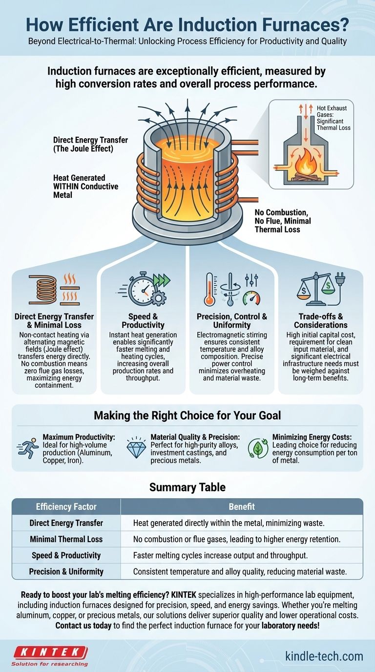 Quelle est l'efficacité des fours à induction ? Découvrez une fusion plus rapide et une qualité supérieure Guide Visuel