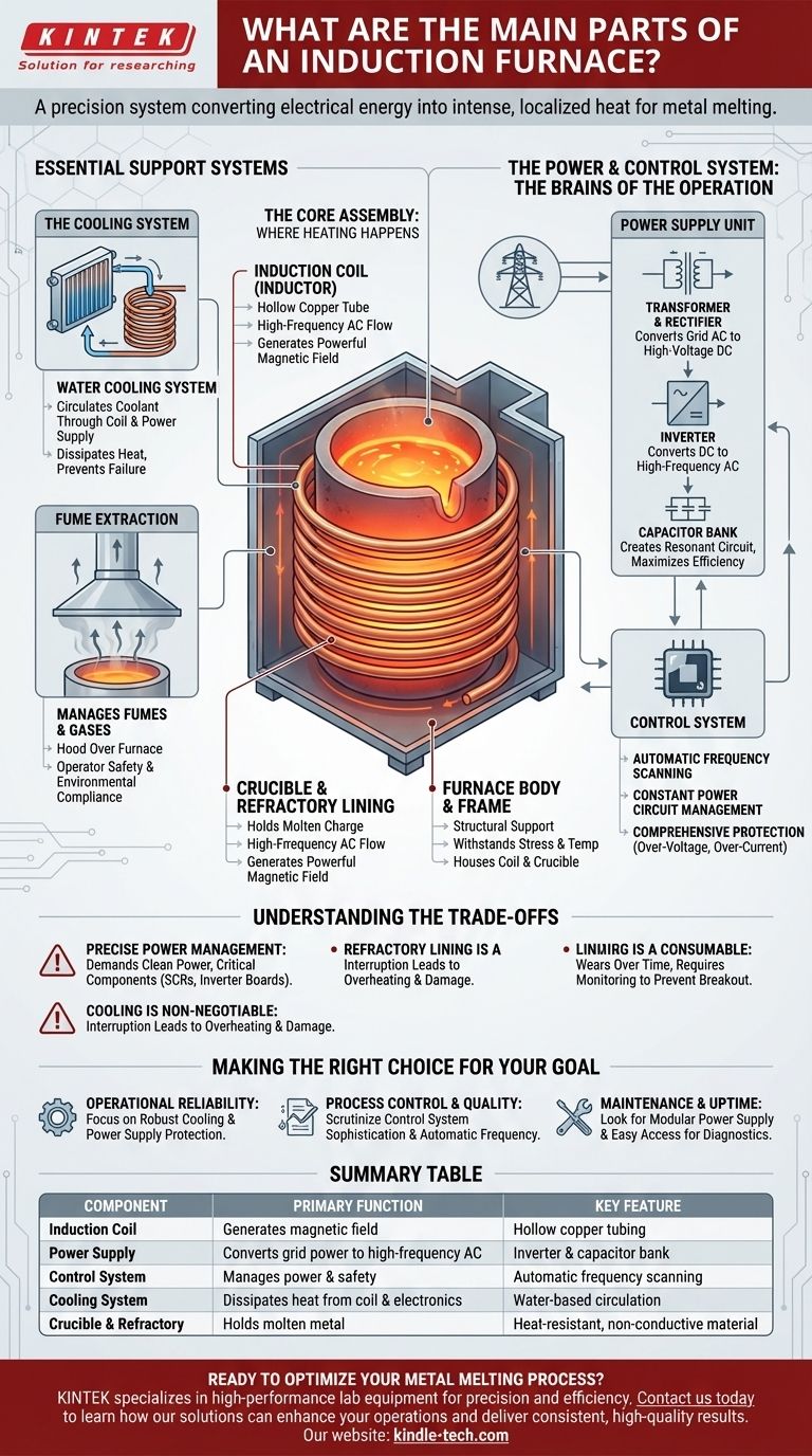 유도 용해로의 주요 구성 요소는 무엇입니까? 핵심 부품 안내서 시각적 가이드