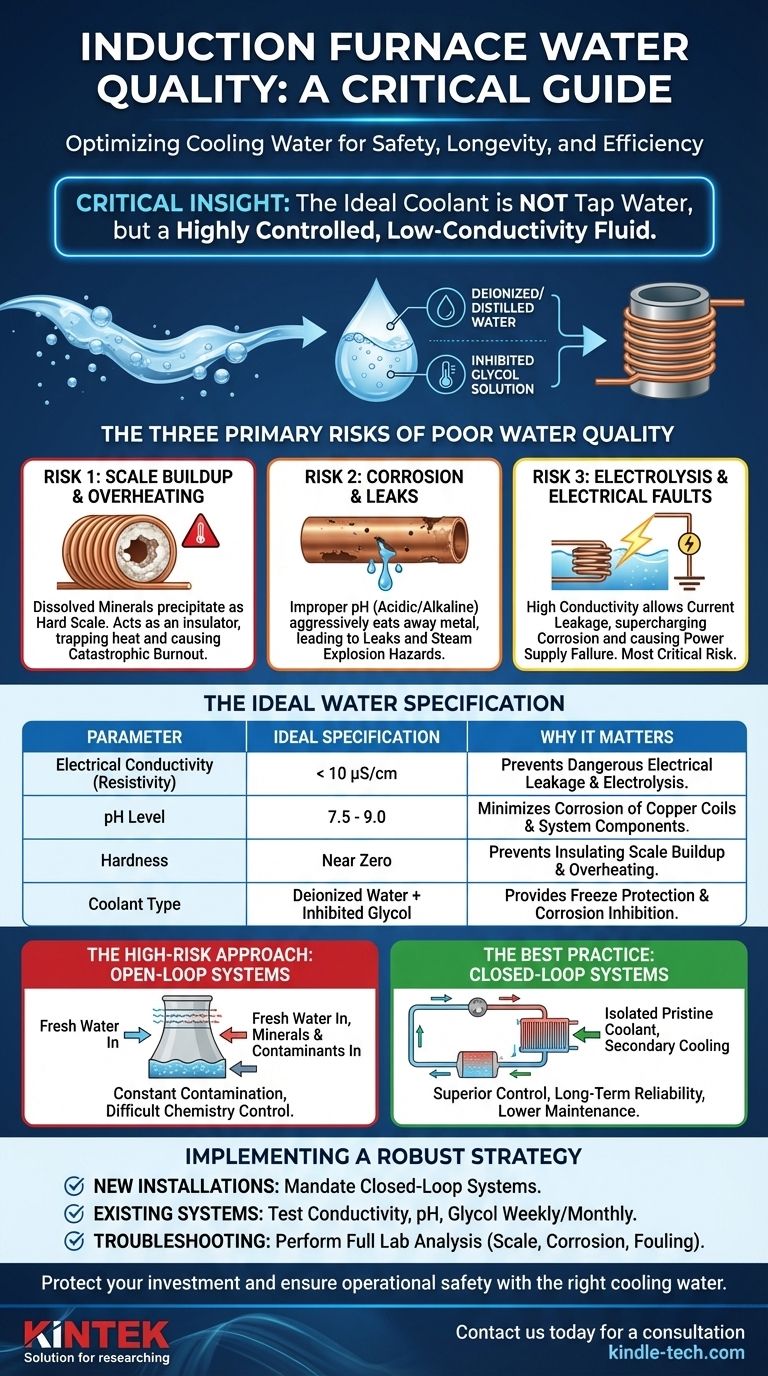 What is the water quality for induction furnace? Ensure Safe, Efficient Melting with the Right Coolant Visual Guide