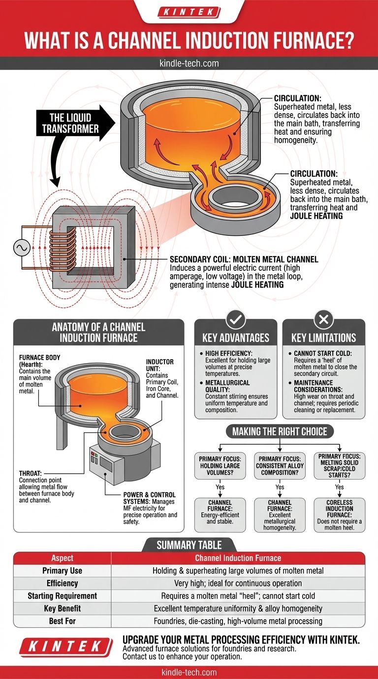 What is a channel induction furnace? The Efficient Solution for High-Volume Metal Holding Visual Guide