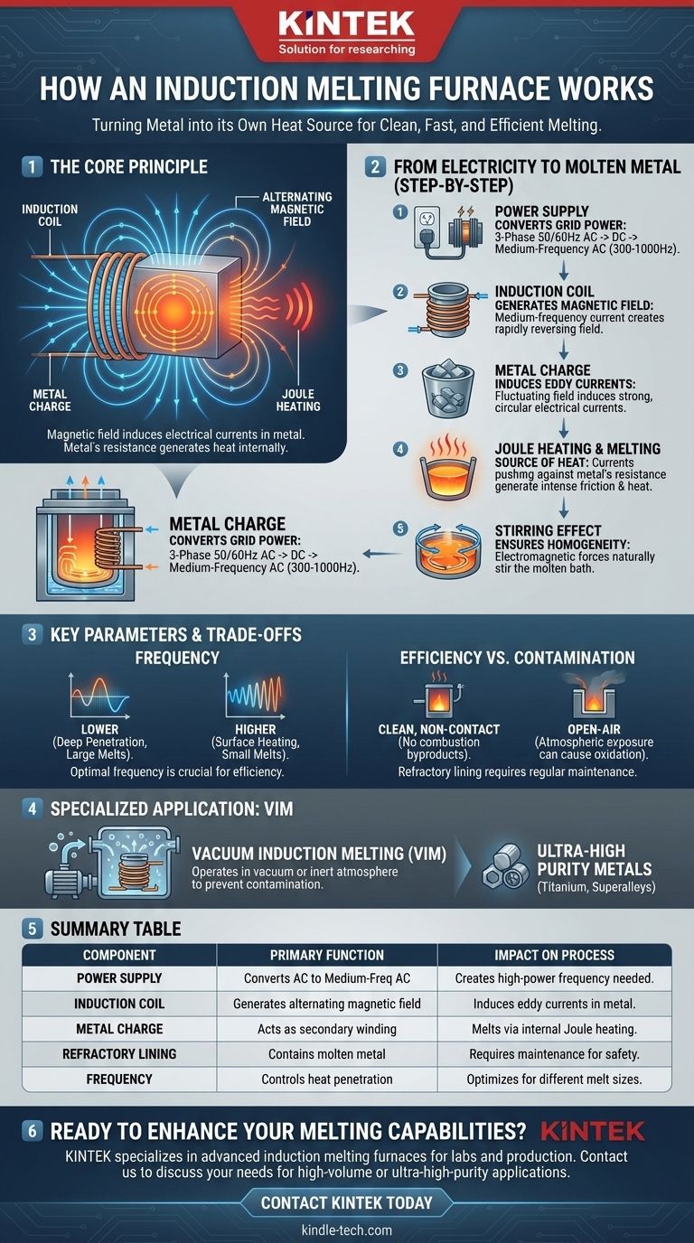 感应熔炼炉是如何工作的？释放非接触式、高效金属熔炼的力量 图解指南