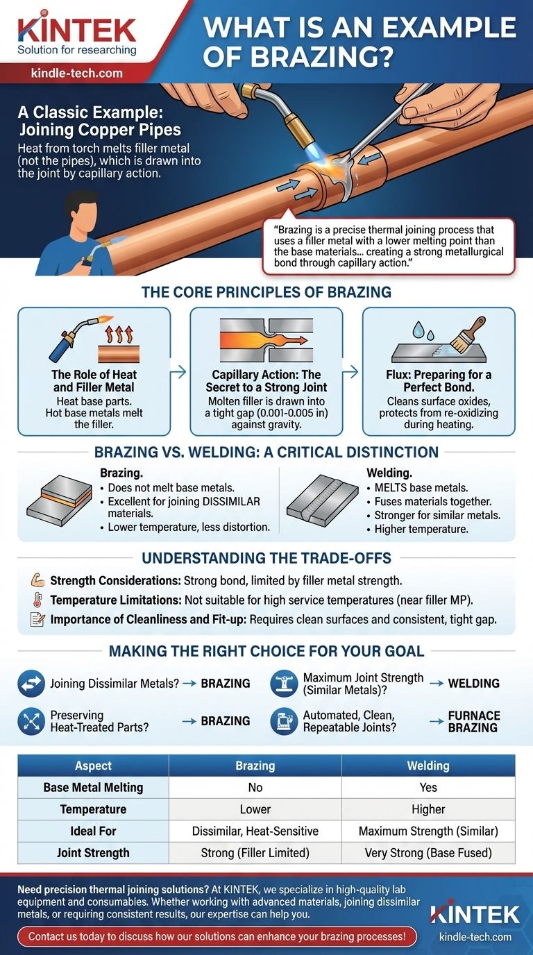 ما هو مثال على اللحام بالنحاس (Brazing)؟ ربط أنابيب النحاس بدقة وقوة دليل مرئي