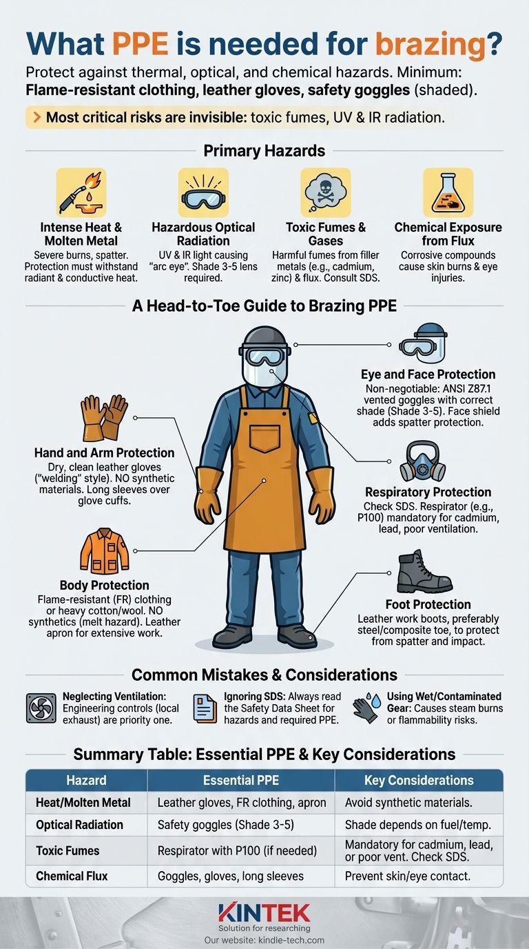 钎焊需要哪些个人防护装备（PPE）？防止热量、烟雾和辐射的基本装备 图解指南