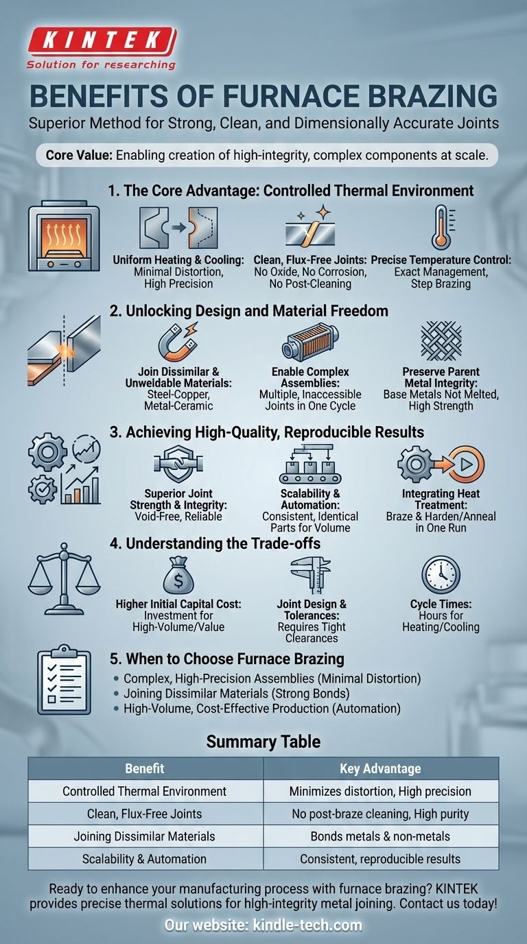 Quali sono i vantaggi della brasatura in forno? Ottenere giunti metallici forti, puliti e complessi Guida Visiva