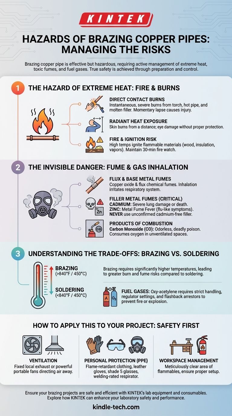 Quels sont les dangers du brasage des tuyaux en cuivre ? Atténuer les risques d'incendie, de fumées et de brûlures Guide Visuel