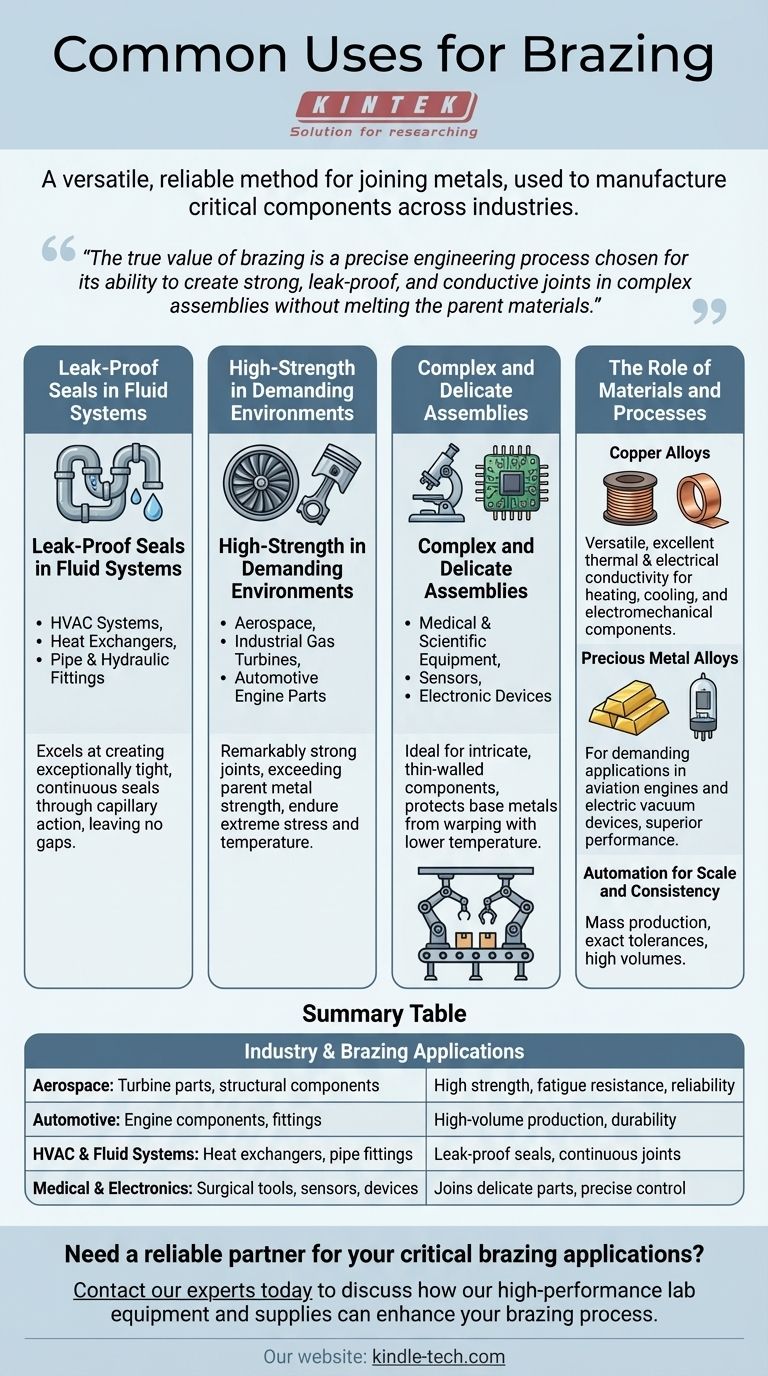 What are common uses for brazing? Join Critical Components for Aerospace, Medical, and More Visual Guide