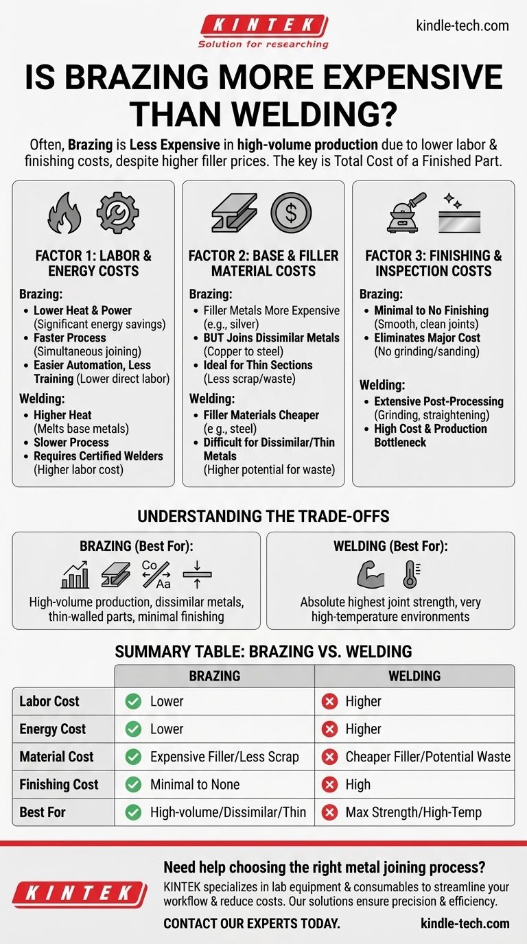 Le brasage est-il plus cher que le soudage ? Découvrez le coût réel de votre processus d'assemblage métallique Guide Visuel