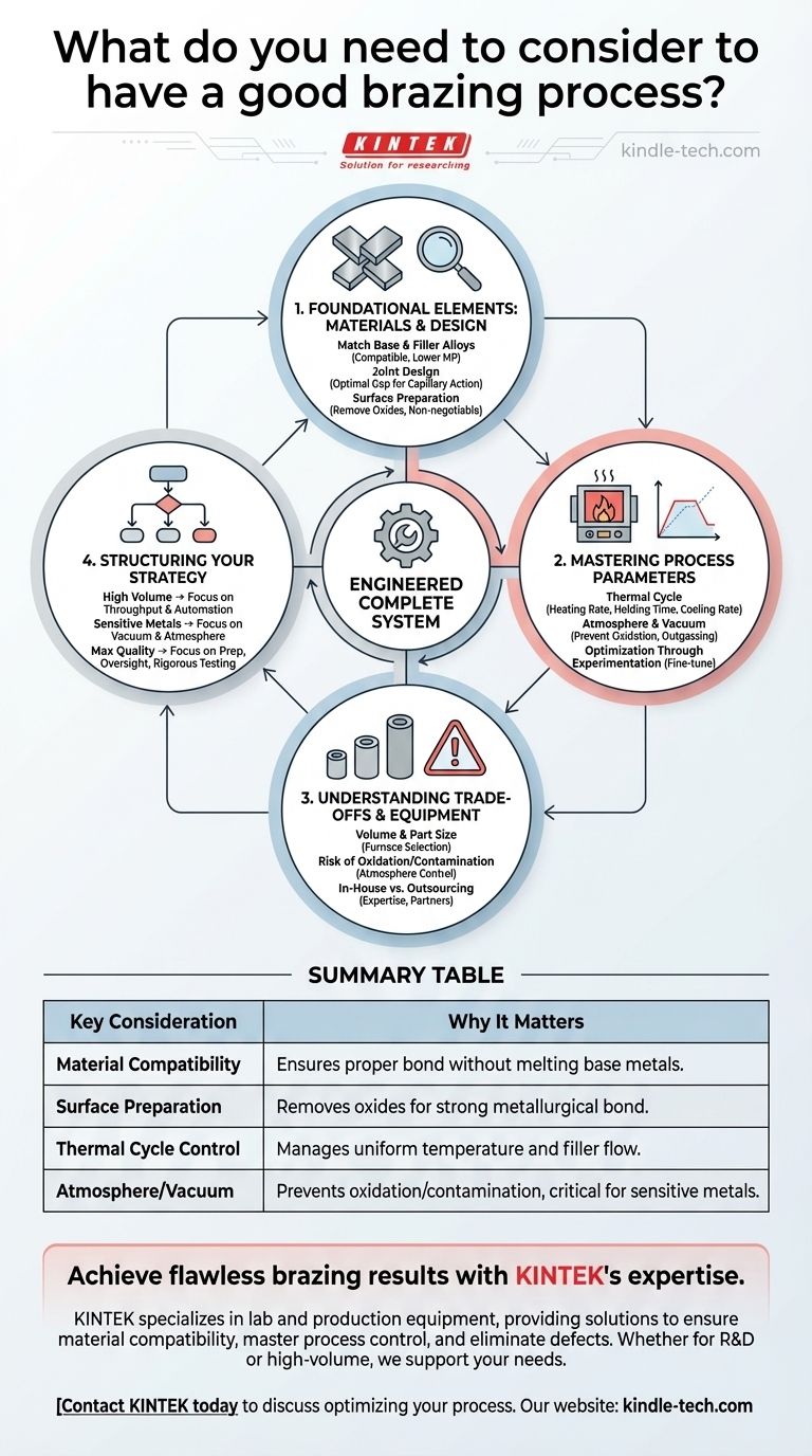 Quels sont les éléments à prendre en compte pour un bon processus de brasage ? Un guide pour des joints solides et fiables Guide Visuel
