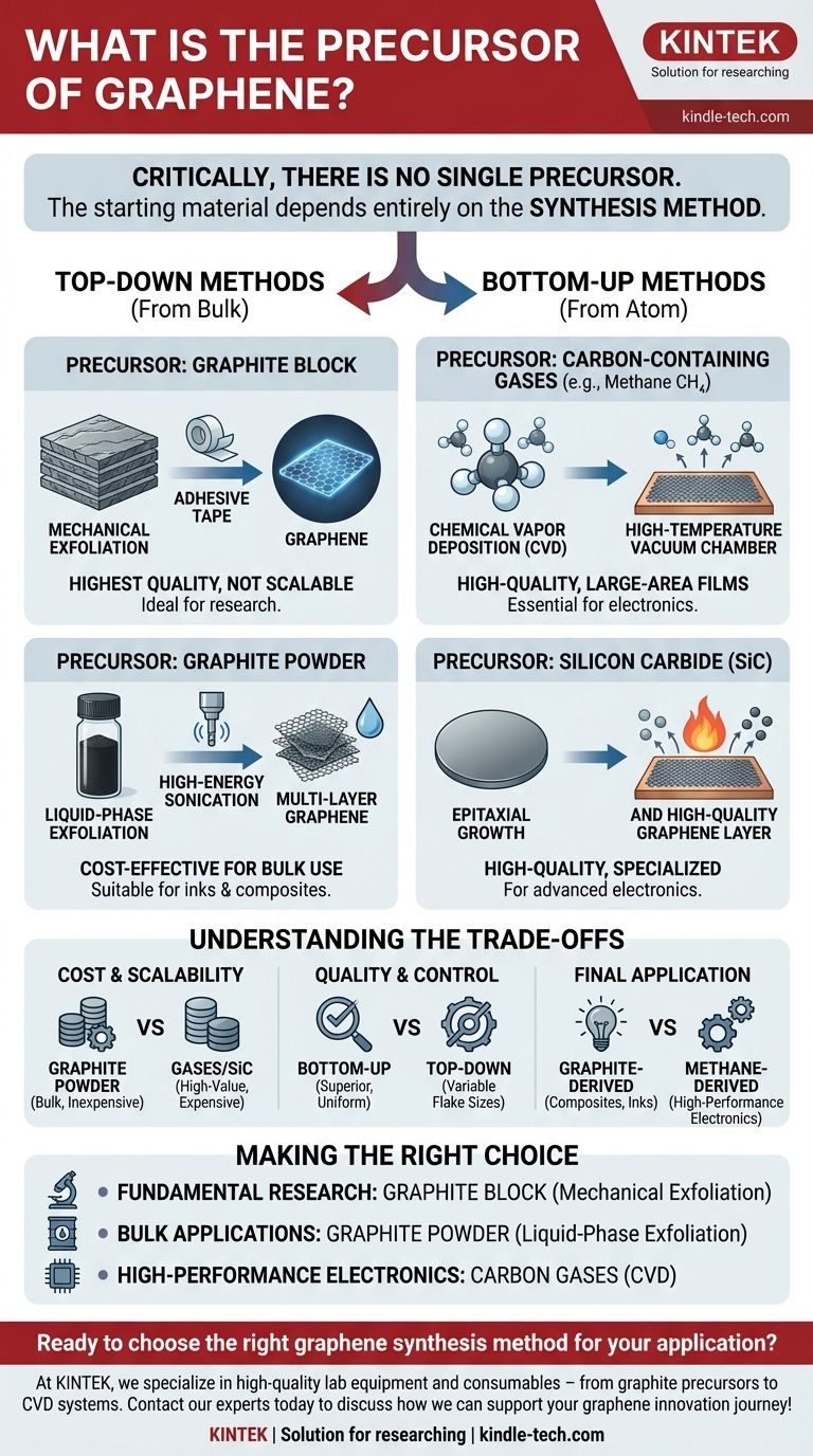 Qual è il precursore del grafene? La chiave per scegliere il metodo di sintesi Guida Visiva