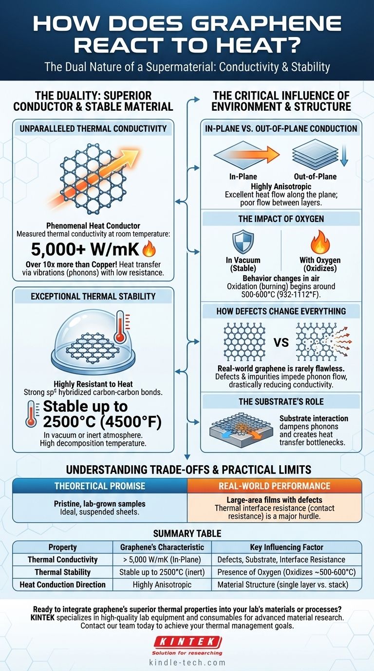 كيف يتفاعل الجرافين مع الحرارة؟ تسخير موصليته الحرارية الاستثنائية واستقراره دليل مرئي