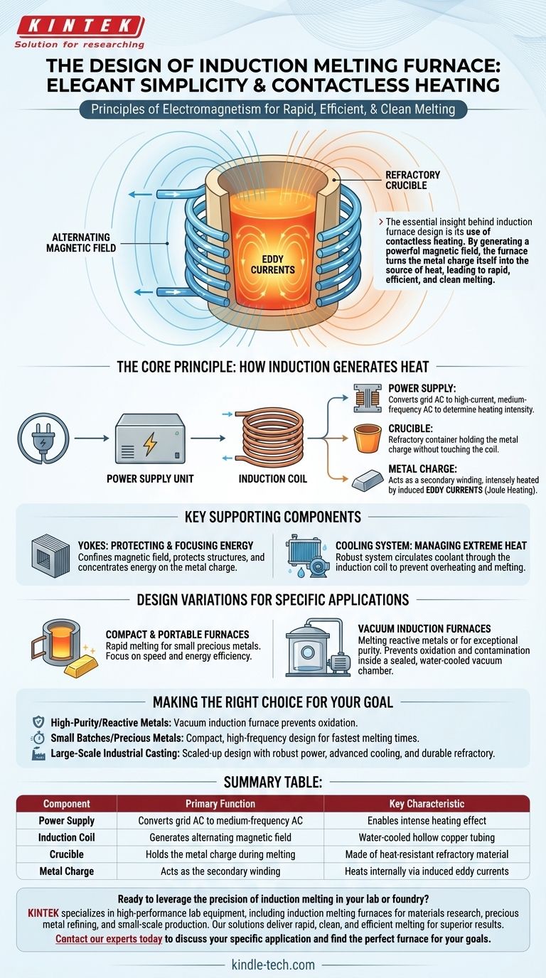 유도 용해로의 설계는 어떻게 되나요? 비접촉식, 효율적인 금속 용해 마스터하기 시각적 가이드