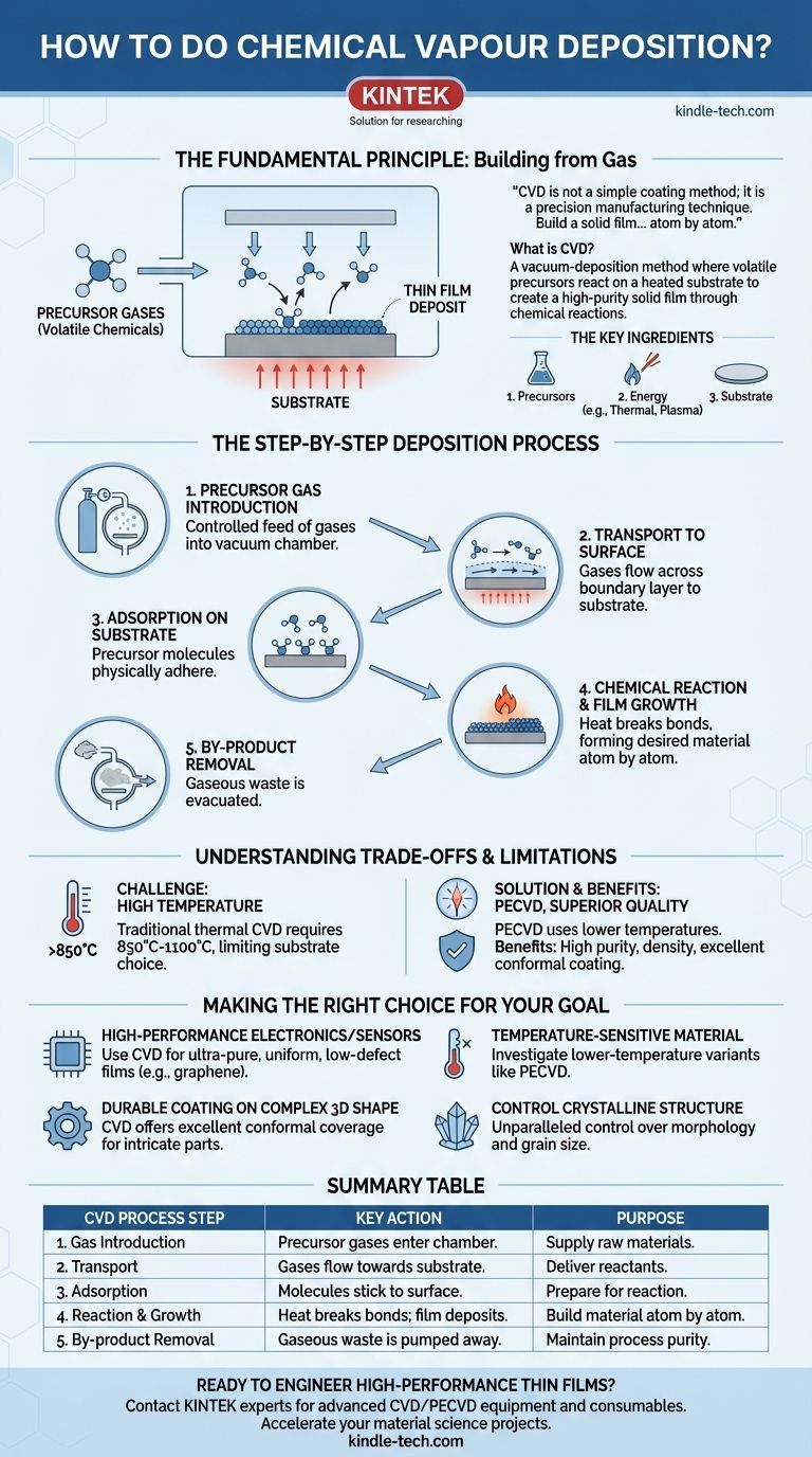Comment réaliser le dépôt chimique en phase vapeur ? Un guide étape par étape pour le revêtement de couches minces de précision Guide Visuel