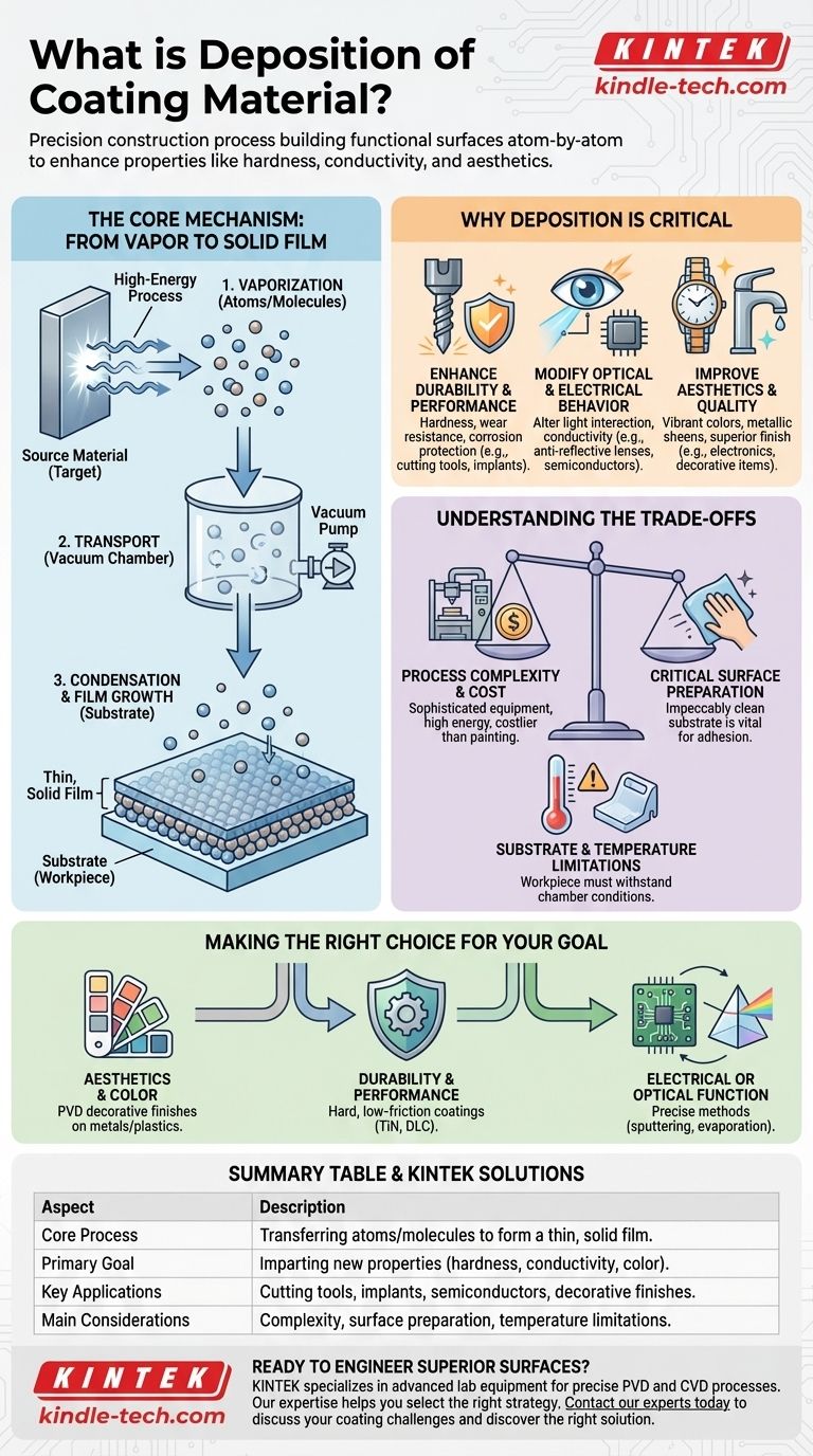 Was ist Abscheidung von Beschichtungsmaterial? Der Schlüssel zur Herstellung langlebiger, funktionaler Oberflächen Visuelle Anleitung