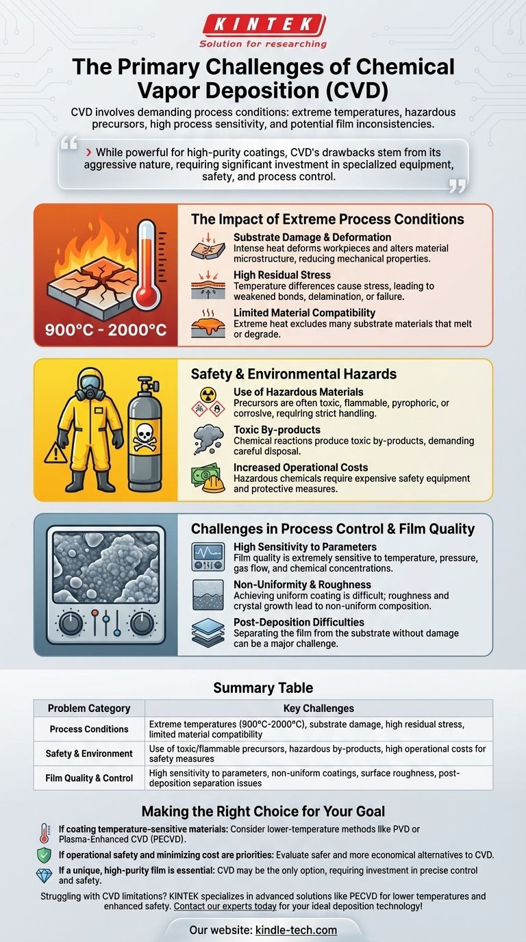 Welche Probleme gibt es bei CVD? Wichtige Herausforderungen bei der Hochtemperaturbeschichtung Visuelle Anleitung