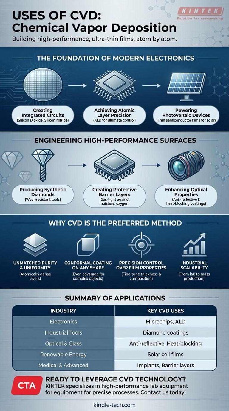 Wofür wird CVD eingesetzt? Von Mikrochips bis zu Diamantbeschichtungen Visuelle Anleitung