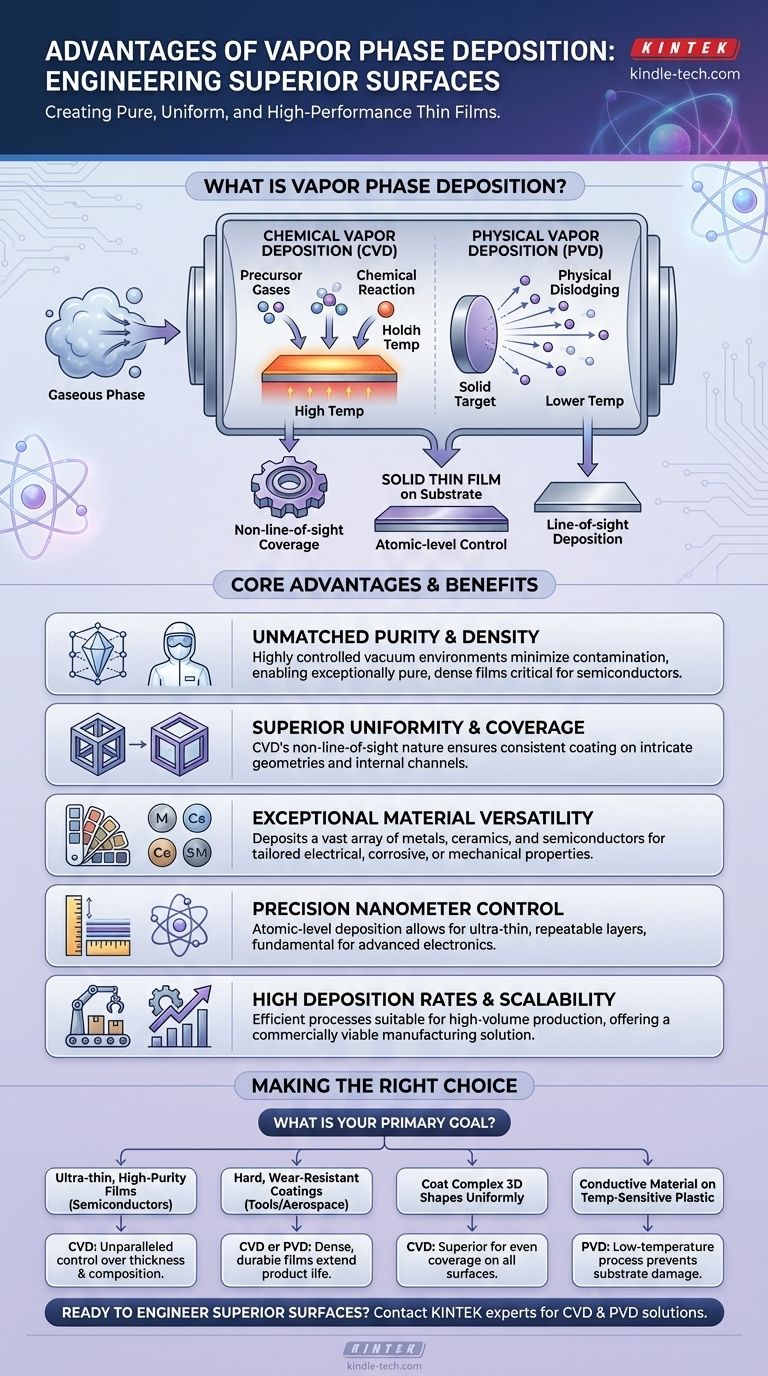 증착 공정의 장점은 무엇인가요? 고순도, 균일한 박막 구현 시각적 가이드