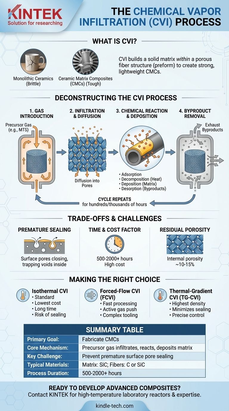 What is the process of chemical vapor infiltration? A Guide to Creating High-Performance CMCs Visual Guide