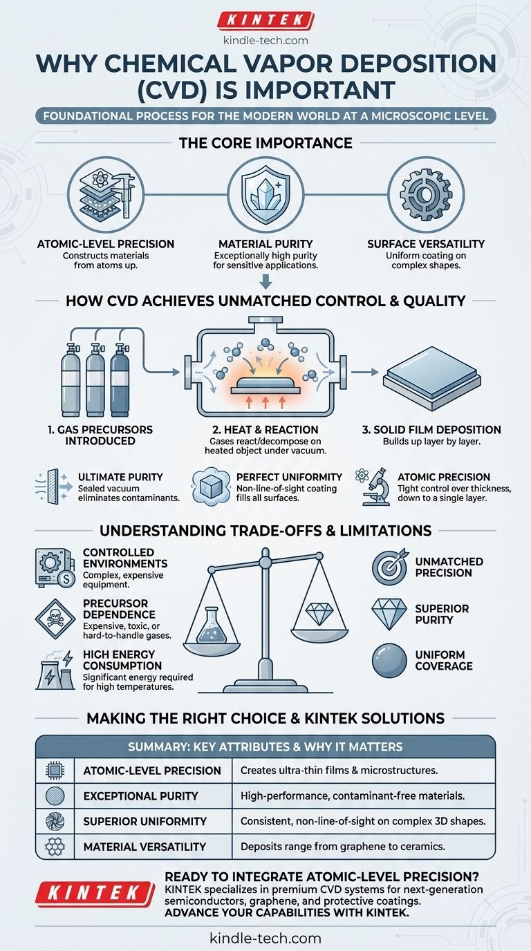 ¿Por qué es importante la deposición química de vapor? Desbloquee la precisión a nivel atómico para sus materiales Guía Visual