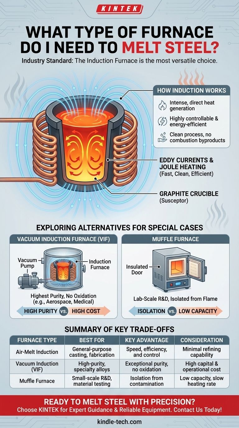 Welchen Ofentyp benötige ich zum Schmelzen von Stahl? Der definitive Leitfaden zu Induktionsöfen Visuelle Anleitung
