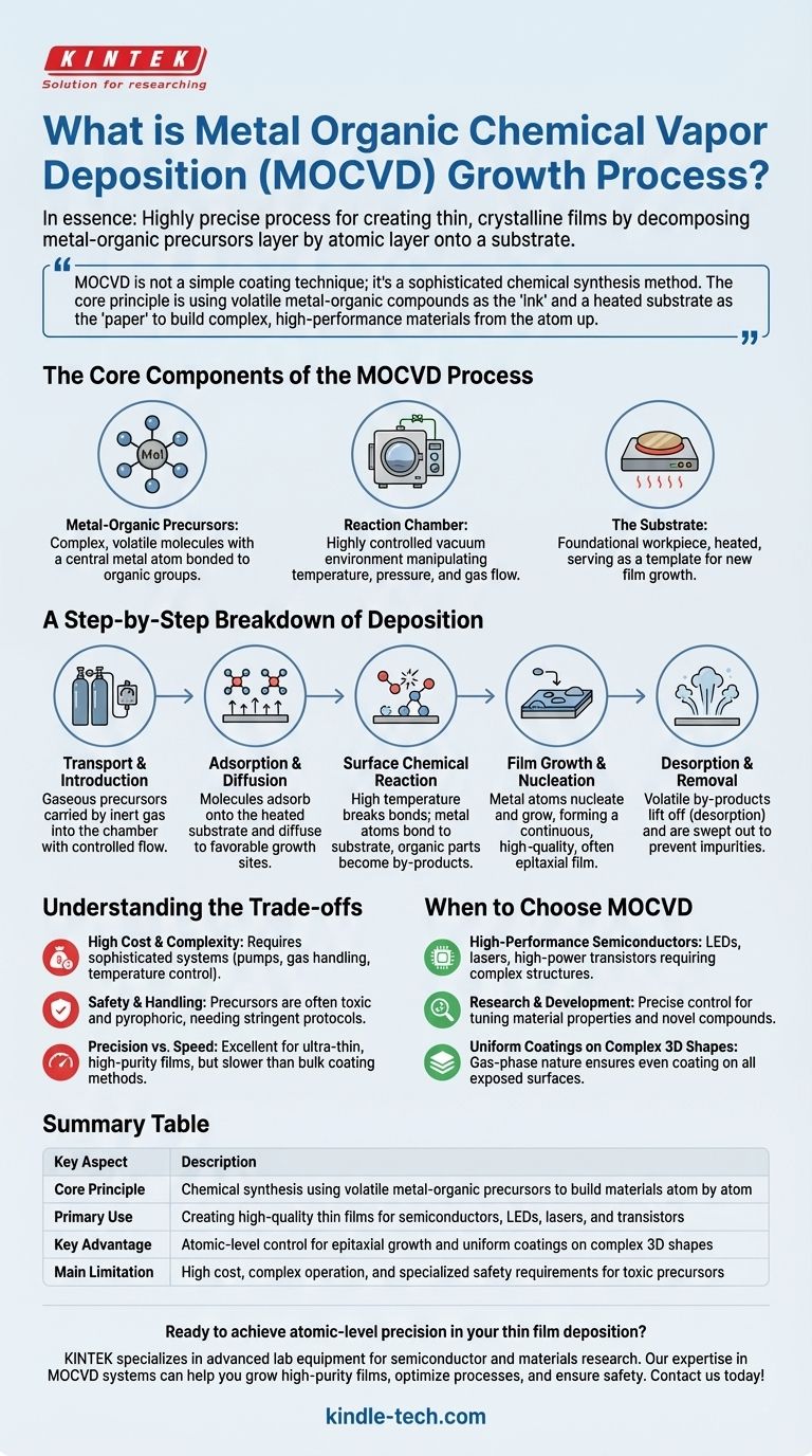유기금속 화학 기상 증착 성장 공정은 무엇인가요? 원자 단위로 고성능 박막을 구축 시각적 가이드