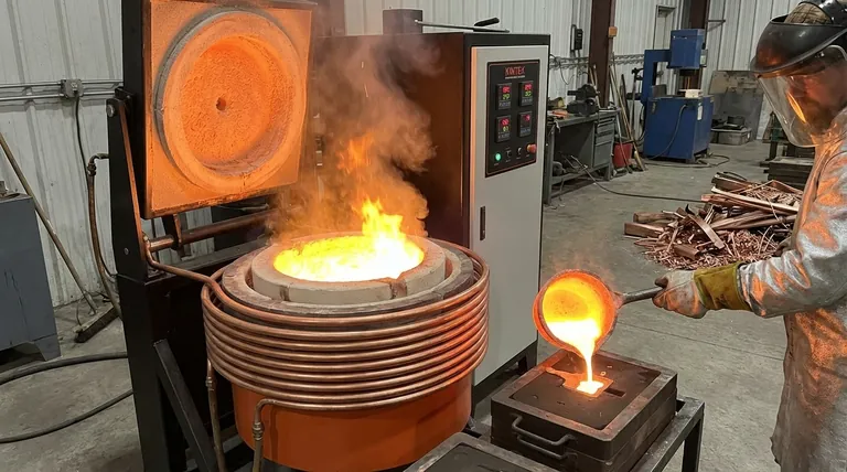 感应炉能熔化铜吗？是的，这里有高效清洁的熔化方法