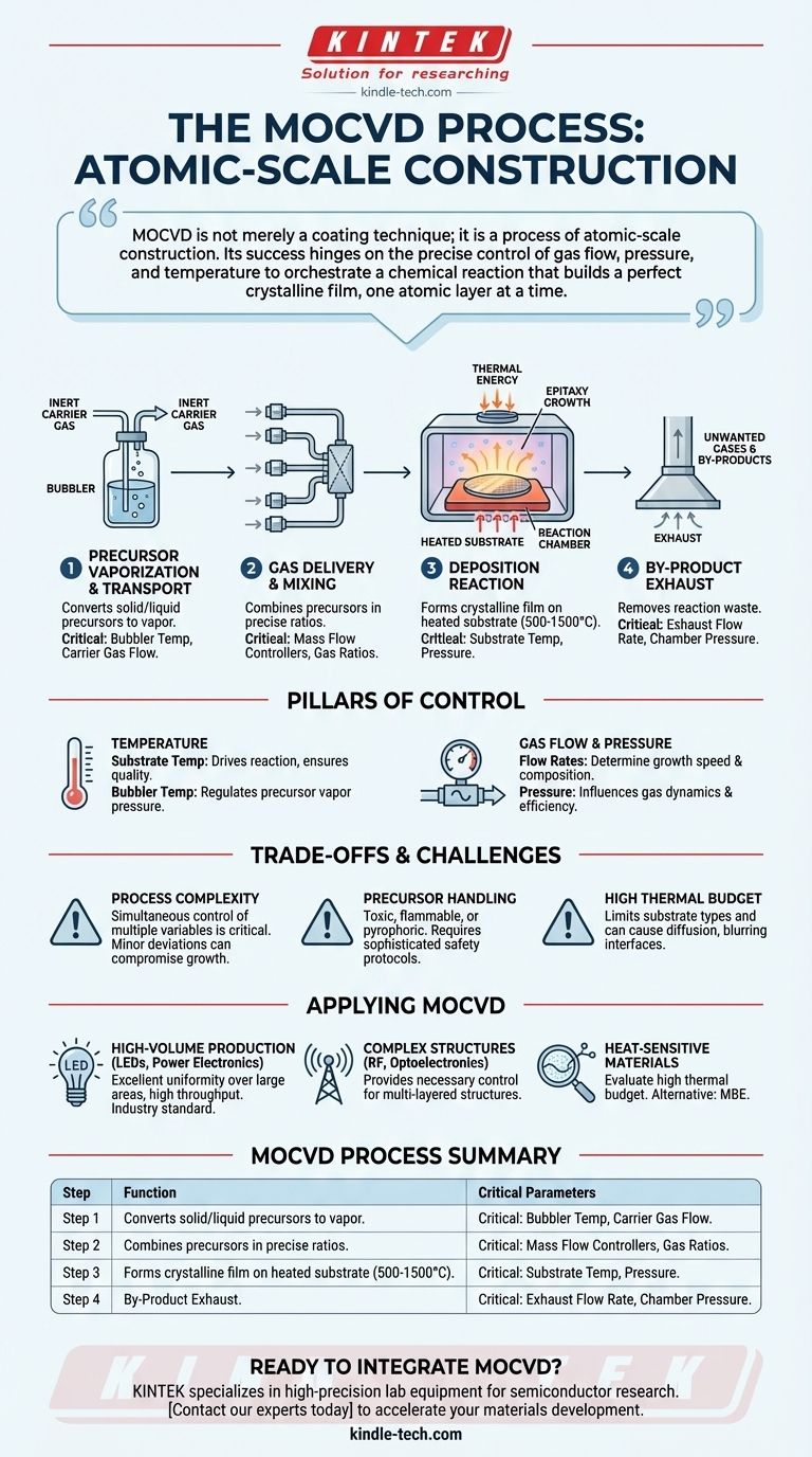 What is the process of MOCVD? A Step-by-Step Guide to Thin Film Deposition Visual Guide