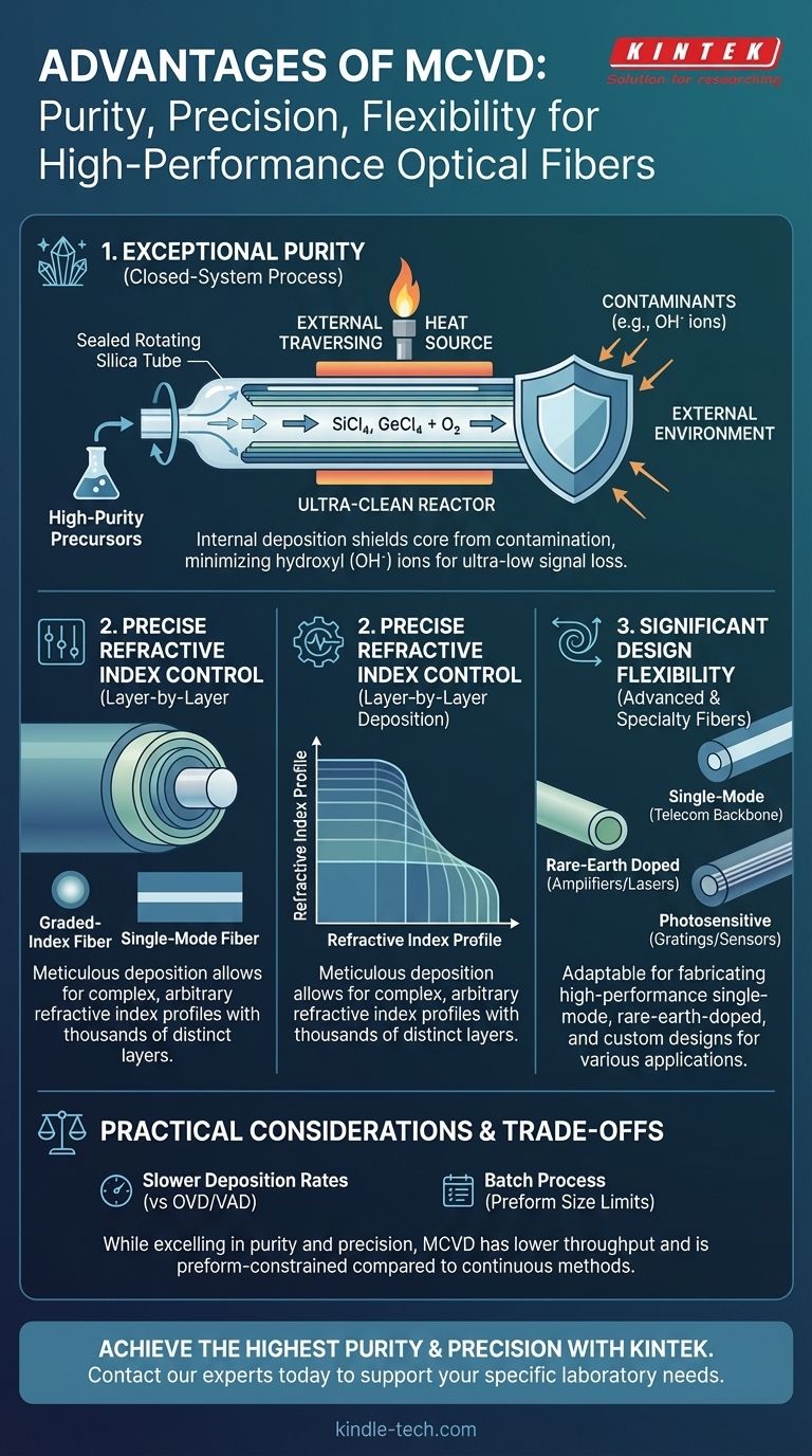 What are the advantages of MCVD? Achieve Unmatched Purity and Precision in Optical Fiber Fabrication Visual Guide
