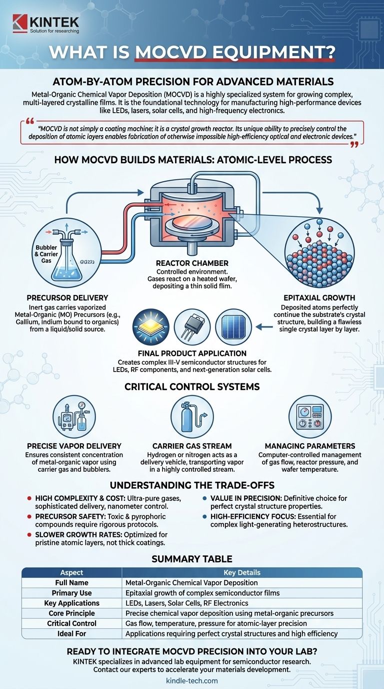 MOCVD 장비란 무엇인가? 고성능 반도체 결정을 성장시키는 핵심 시각적 가이드