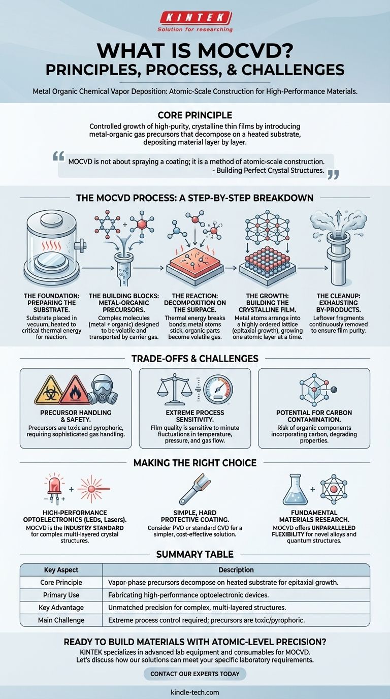 ما هو مبدأ الترسيب الكيميائي للبخار العضوي المعدني؟ دليل لنمو الأغشية الرقيقة عالية النقاء دليل مرئي