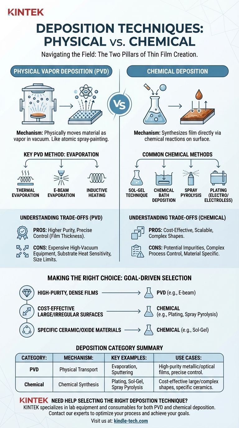 Wie viele Abscheidungstechniken gibt es? Ein Leitfaden zu physikalischen vs. chemischen Methoden Visuelle Anleitung