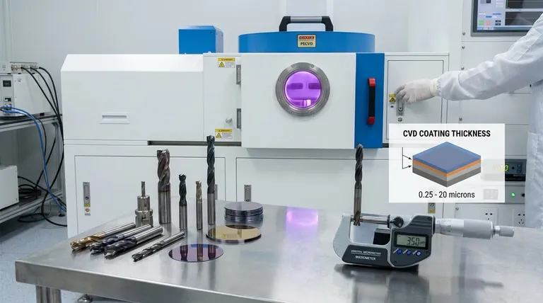 Wie dick ist eine CVD-Beschichtung? Optimieren Sie die Verschleißfestigkeit und Haltbarkeit Ihres Werkzeugs