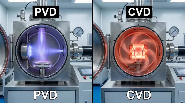 Como você pode diferenciar entre PVD e CVD? Escolhendo o Processo de Deposição de Filme Fino Certo