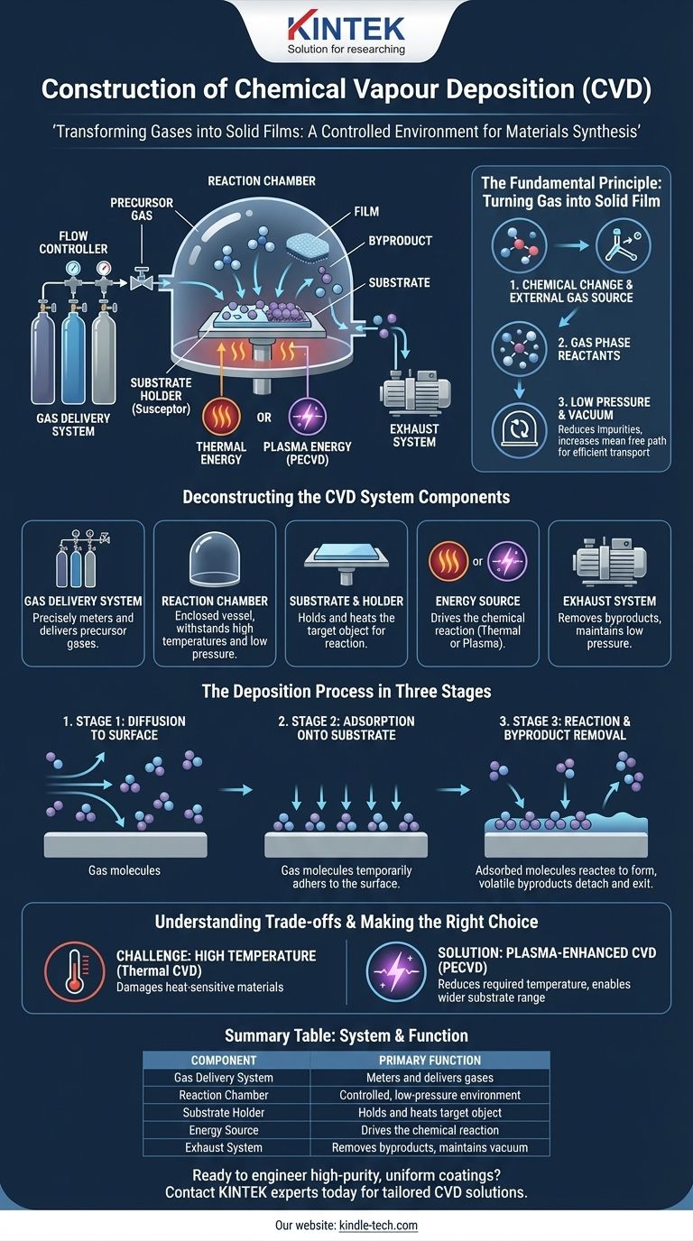Quelle est la construction du dépôt chimique en phase vapeur ? Fabriquez des films de haute pureté avec un équipement de précision Guide Visuel