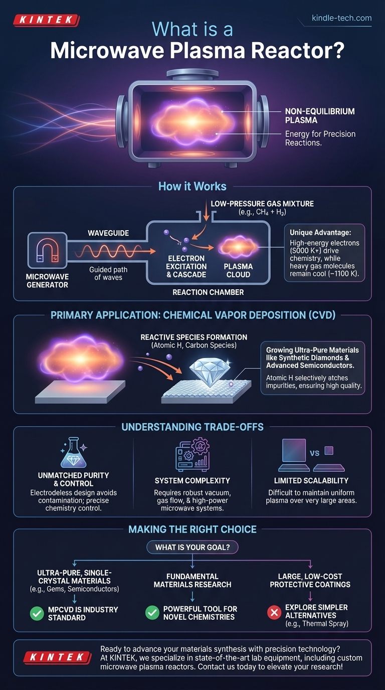 What is a microwave plasma reactor? Unlock Precision Synthesis of High-Performance Materials Visual Guide