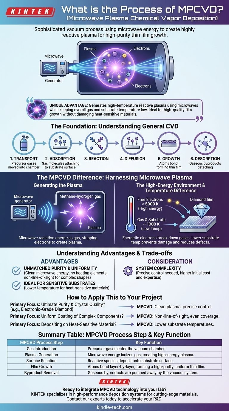 Qual è il processo di MPCVD? Crescere Diamanti ad Alta Purezza e Film Avanzati Guida Visiva