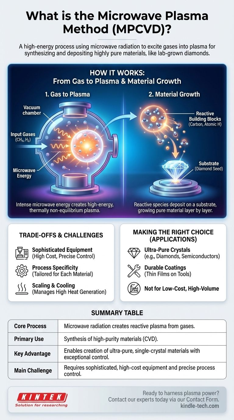 Cos'è il metodo al plasma a microonde? Una guida alla sintesi di materiali di elevata purezza Guida Visiva