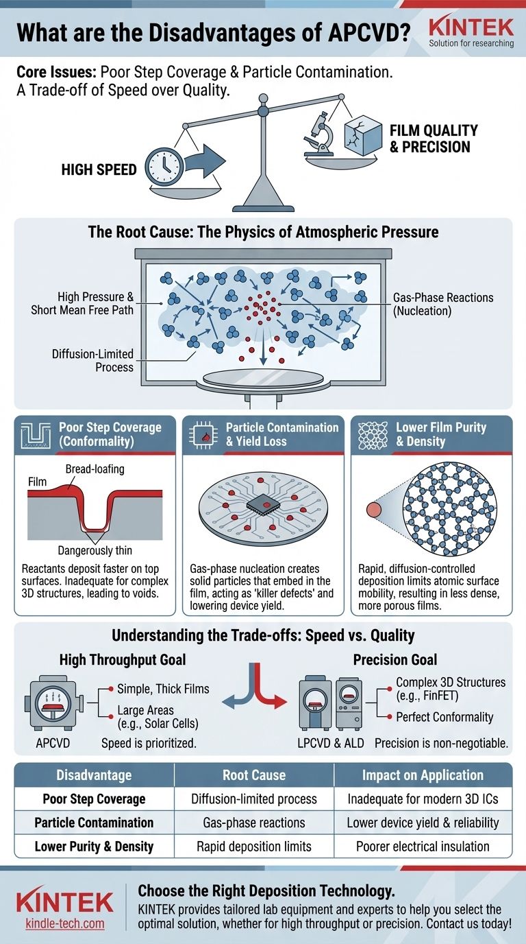 ¿Cuáles son las desventajas del APCVD? Comprendiendo las compensaciones de la deposición a alta velocidad Guía Visual