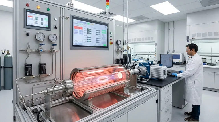 كيف تعمل آلة الترسيب الكيميائي للبخار (CVD)؟ دليل لبناء أغشية رقيقة فائقة الجودة من الغاز