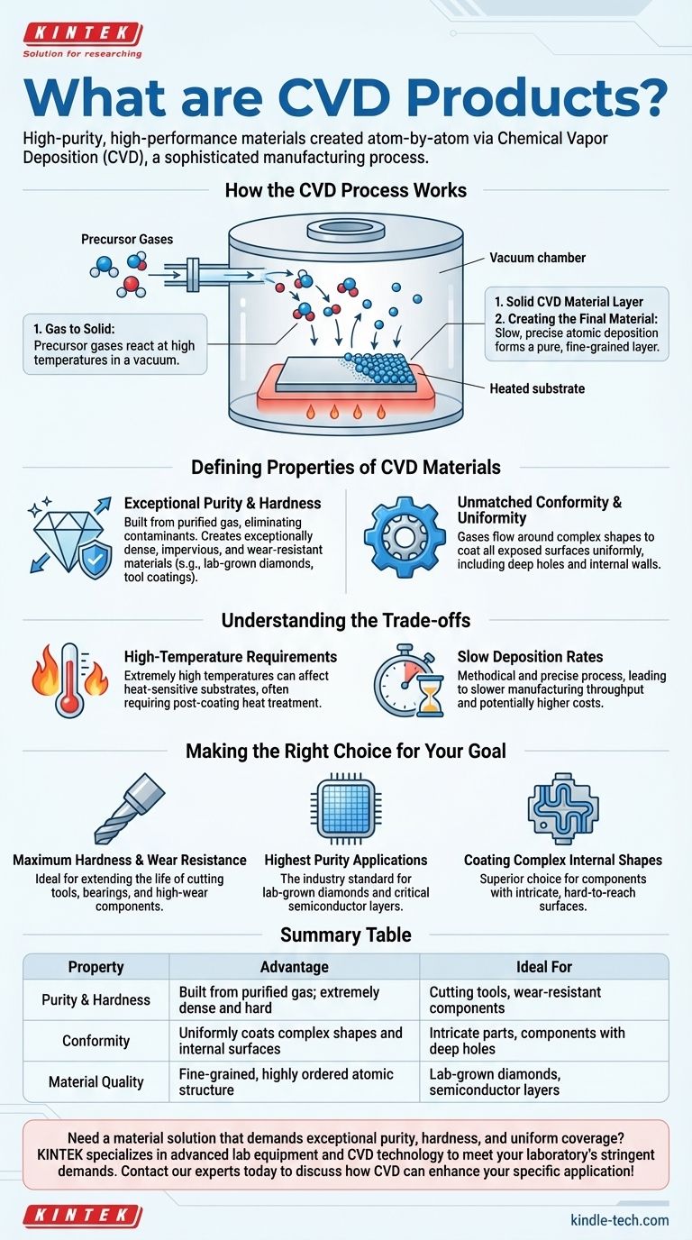 Que sont les produits CVD ? Des matériaux haute performance construits atome par atome pour une durabilité supérieure Guide Visuel